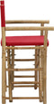 vidaXL - Regisseursstoelen - 2 - st - inklapbaar - rood - bamboe - en - stof