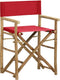 vidaXL - Regisseursstoelen - 2 - st - inklapbaar - rood - bamboe - en - stof