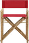 vidaXL - Regisseursstoelen - 2 - st - inklapbaar - rood - bamboe - en - stof