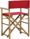 vidaXL - Regisseursstoelen - 2 - st - inklapbaar - rood - bamboe - en - stof