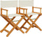 vidaXL - Regisseursstoelen - 2 - st - inklapbaar - stof - crèmewit