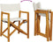 vidaXL - Regisseursstoelen - 2 - st - inklapbaar - stof - crèmewit