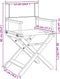 vidaXL - Regisseursstoelen - 2 - st - inklapbaar - stof - crèmewit