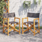 vidaXL - Regisseursstoelen - 2 - st - inklapbaar - stof - donkergrijs