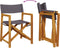 vidaXL - Regisseursstoelen - 2 - st - inklapbaar - stof - donkergrijs