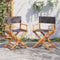 vidaXL - Regisseursstoelen - 2 - st - inklapbaar - stof - donkergrijs