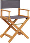 vidaXL - Regisseursstoelen - 2 - st - inklapbaar - stof - donkergrijs