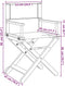 vidaXL - Regisseursstoelen - 2 - st - inklapbaar - stof - donkergrijs