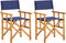 vidaXL - Regisseursstoelen - 2 - st - massief - acaciahout - blauw