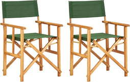 vidaXL - Regisseursstoelen - 2 - st - massief - acaciahout - groen