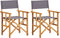 vidaXL - Regisseursstoelen - 2 - st - massief - acaciahout
