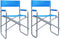 vidaXL - Regisseursstoelen - 2 - st - staal - blauw