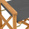vidaXL - Regisseursstoelen - inklapbaar - 2 - st - massief - teakhout - crèmekleurig