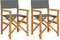 vidaXL - Regisseursstoelen - inklapbaar - 2 - st - massief - teakhout - crèmekleurig