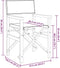 vidaXL - Regisseursstoelen - inklapbaar - 2 - st - massief - teakhout - grijs