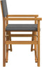 vidaXL - Regisseursstoelen - inklapbaar - 2 - st - massief - teakhout - grijs