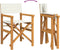 vidaXL - Regisseursstoelen - inklapbaar - 2 - st - massief - teakhout - crèmekleurig