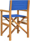 vidaXL - Regisseursstoelen - inklapbaar - 2 - st - massief - teakhout - blauw