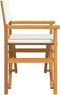 vidaXL - Regisseursstoelen - inklapbaar - 2 - st - massief - teakhout - crèmekleurig
