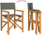 vidaXL - Regisseursstoelen - inklapbaar - 2 - st - massief - teakhout - grijs
