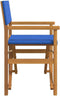 vidaXL - Regisseursstoelen - inklapbaar - 2 - st - massief - teakhout - blauw