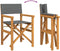 vidaXL - Regisseursstoelen - inklapbaar - 2 - st - massief - teakhout - crèmekleurig