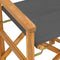 vidaXL - Regisseursstoelen - inklapbaar - 2 - st - massief - teakhout - grijs