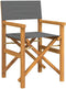 vidaXL - Regisseursstoelen - inklapbaar - 2 - st - massief - teakhout - grijs