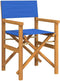 vidaXL - Regisseursstoelen - inklapbaar - 2 - st - massief - teakhout - blauw