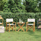 vidaXL - Regisseursstoelen - inklapbaar - 2 - st - massief - teakhout - crèmekleurig