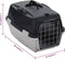 vidaXL Reismand 48x32x31 cm polypropeen grijs en zwart