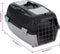 vidaXL Reismand 55x36x35 cm polypropeen grijs en zwart