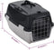vidaXL Reismand 55x36x35 cm polypropeen grijs en zwart