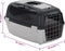 vidaXL Reismand 61x40x38 cm polypropeen grijs en zwart
