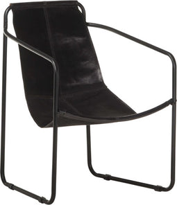 vidaXL Relaxfauteuil echt leer zwart