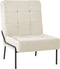 vidaXL - Relaxstoel - 65x79x87 - cm - fluweel - crèmewit