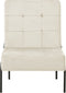 vidaXL - Relaxstoel - 65x79x87 - cm - fluweel - crèmewit
