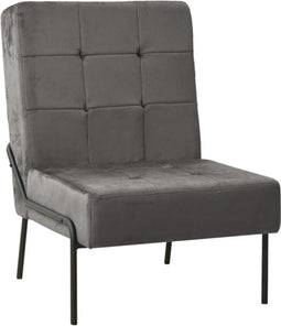 vidaXL - Relaxstoel - 65x79x87 - cm - fluweel - donkergrijs