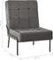 vidaXL - Relaxstoel - 65x79x87 - cm - fluweel - donkergrijs
