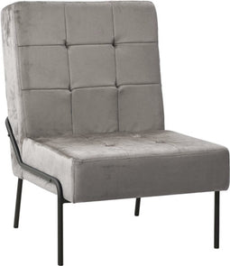 vidaXL - Relaxstoel - 65x79x87 - cm - fluweel - lichtgrijs