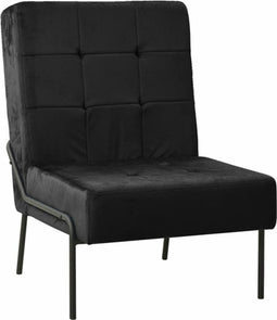 vidaXL - Relaxstoel - 65x79x87 - cm - fluweel - zwart
