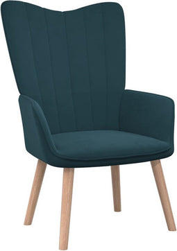 vidaXL Relaxstoel fluweel blauw