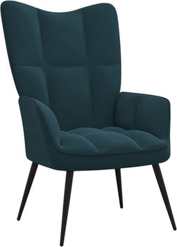 vidaXL Relaxstoel fluweel blauw