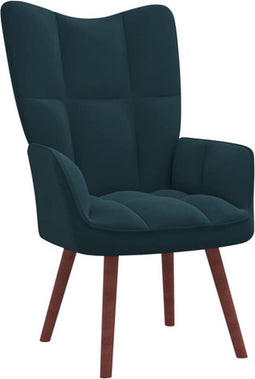 vidaXL Relaxstoel fluweel blauw