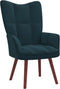 vidaXL Relaxstoel fluweel blauw
