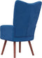 vidaXL Relaxstoel fluweel blauw