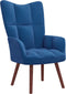 vidaXL Relaxstoel fluweel blauw