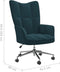 vidaXL Relaxstoel fluweel blauw