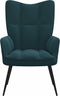 vidaXL Relaxstoel fluweel blauw