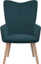 vidaXL Relaxstoel fluweel blauw